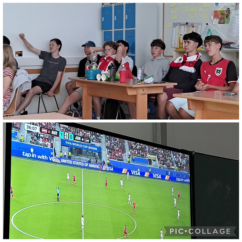 Collage of students at event