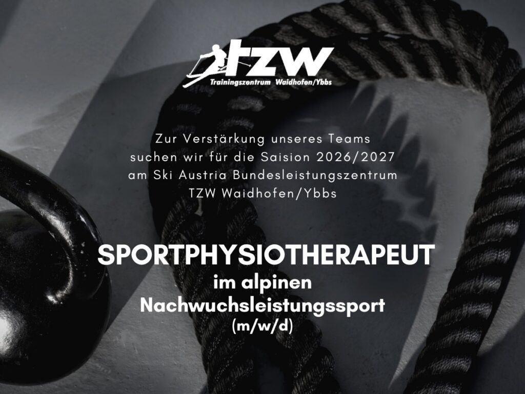 TZW sucht Sportphysiotherapeut im alpinen Nachwuchsleistungssport (m/w/d) für die Saison 2026/2027